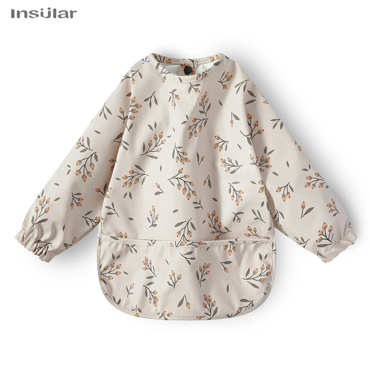Waterproof Long-Sleeve Baby Bib with Pocket – Full-Cover Feeding Apron for Mess-Free Mealtime - Kidzy Market