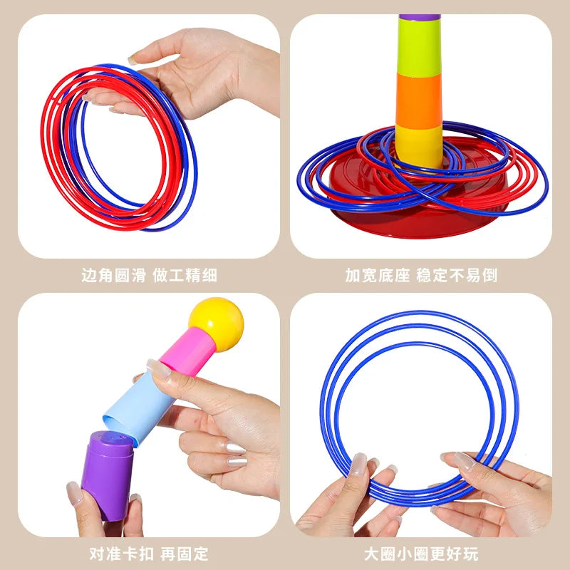 Children’s Throw Circle Game – Stacked Toy for Indoor & Outdoor Fun, Parent-Child Interactive Early Education Gift