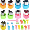 Animals Mini Vegetable Fruit Cutters Shapes Set for Kids - DIY Cookie Biscuit Stamps and Mold