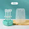 Infant Baby Silicone Deciduous Teeth Toothbrush Oral Tongue Cleaner with PP Storage Box