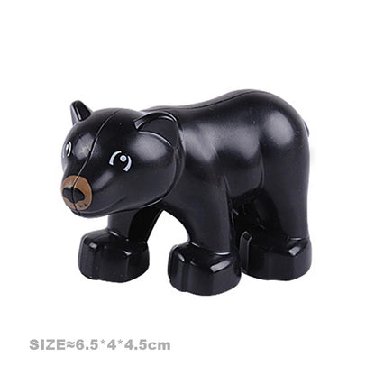 Big Size Building Blocks Farm Animals Set – Cat, Dog, Pig, and Rabbit Model Accessories Compatible with Bricks