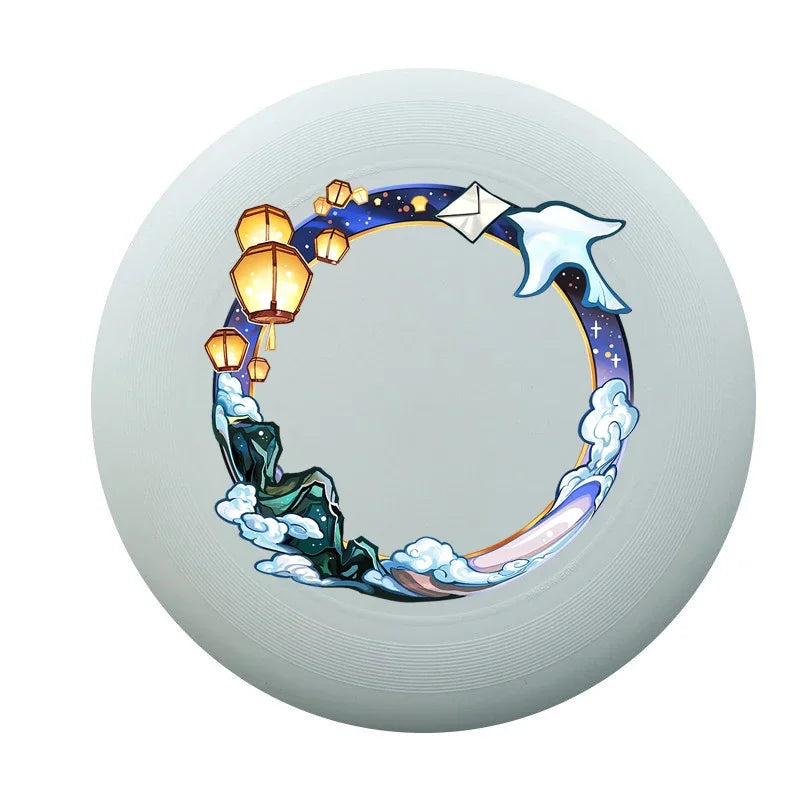 Flying Disc Frisbee Flying Saucer — 20 cm (7.9 in) & 27.5 cm (10.8 in) Portable Outdoor Throwing Toy for Kids & Adults