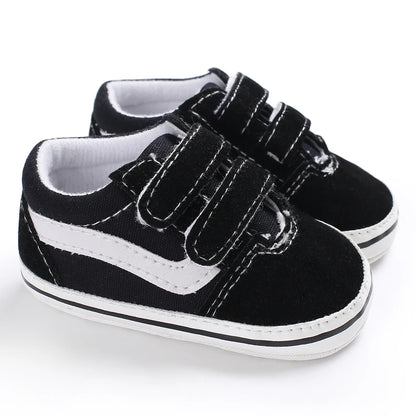 Newborn Baby Canvas Shoes – Anti-Slip Soft Sneakers for Baby Boys & Girls, Multi-Color Toddler First Walkers Crib Shoes