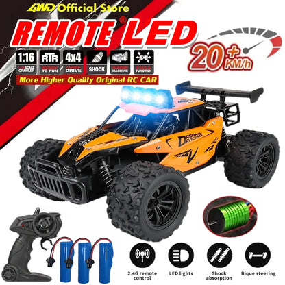 1:16 RC Drift Racing Car Off-Road Alloy Vehicle with 2.4G Remote and LED Lights