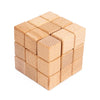 Montessori Wooden Soma Cube Puzzle - 3D Math Brain Teaser & Logical IQ Game for Kids and Adults