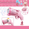 MINISO Kuromi Handheld Bubble Gun Rocket Launcher – Automatic LED Bubble Blaster Toy for Kids (Requires 4 AA Batteries, Not Included)