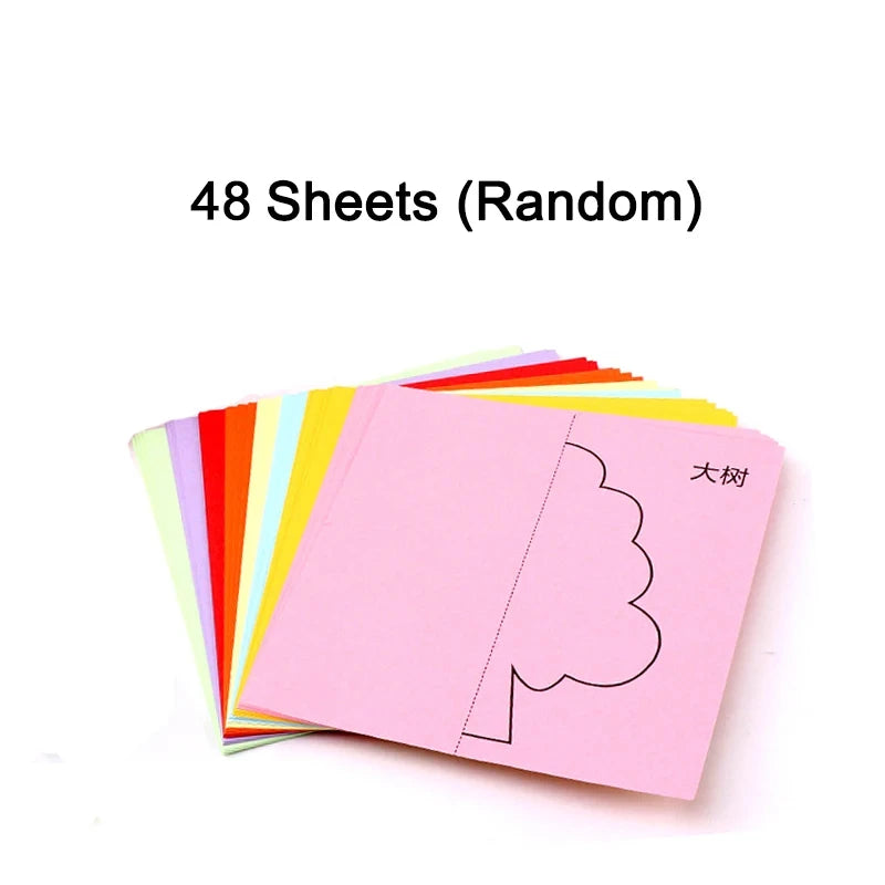 Children's Handmade Paper Cuttings Origami Puzzle DIY Educational Toy for Kindergarten Birthday Gifts