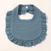 Newborn Baby Bibs & Burp Cloths | Solid Color Toddler Bandana Feeding Bibs, Ruffle Saliva Towel for Drool, Baby Accessories - Kidzy Market