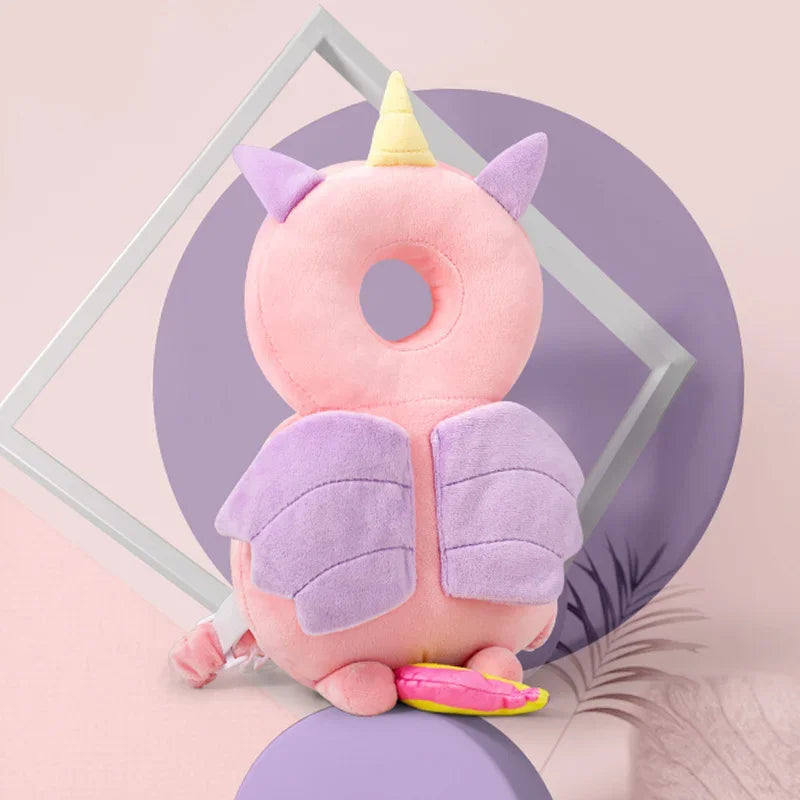 1-3 Year Baby Safety Head Protector – Plush Cartoon Cushion Backpack with Soft PP Cotton for Toddlers