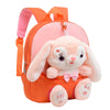 Cartoon Kindergarten Backpack – Cute Plush Rabbit Doll School Bag for New Children - Kidzy Market
