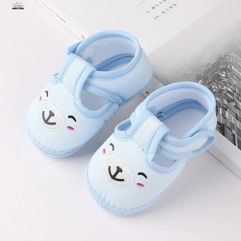 Newborn Cartoon Baby Shoes – Soft Sole First Walkers for Boys & Girls, Spring Autumn Toddler Shoes