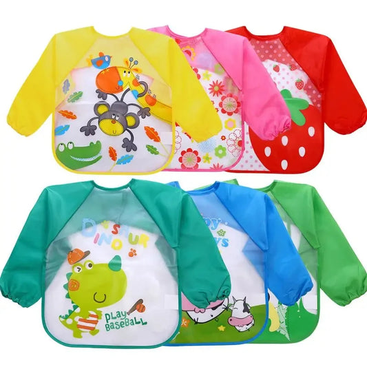 Waterproof Baby Eating Smock – Long-Sleeve Bib & Art Apron for Infants & Toddlers - Kidzy Market