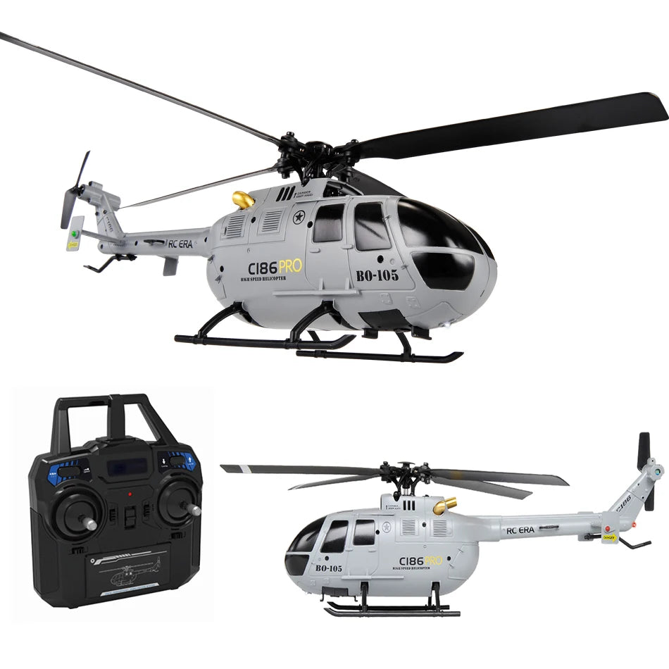 C186 Pro B105 RC Helicopter – 2.4G 4 Propellers with 6-Axis Gyroscope Stabilization