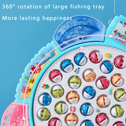 Fishing Toys with Electric Spin and Music – Blue and Pink, Size Models Optional, Cute Stickers, Kids’ Toys and Gifts, Practical