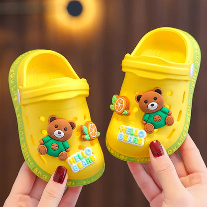 Kids’ Baby Girls’ Summer Sandals – Soft Sole, Breathable, Cartoon Indoor Shoes for Toddlers & Boys