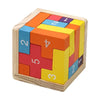 3D Cube Puzzle Luban, Interlocking Creative Educational Wooden Toy, Brain IQ Mind Game, Early Learning Gift for Children, Letter 54T