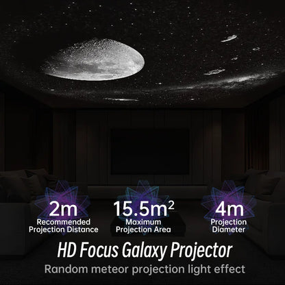 Galaxy Projector Pro 360° Rotating Starry Sky Planetarium Lamp – 12-in-1 Night Light for Kids Bedroom, Valentine's Day Gift