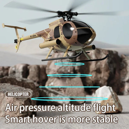 1:28 C189 RC Helicopter MD500 – Dual Brushless Motor with 6-Axis Gyro and One-Click Takeoff/Landing