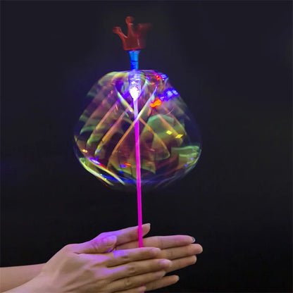20-Pack LED Bubble Wands - Rainbow Light-Up Magic Stick Toys for Kids Party Favors, Birthdays & Weddings