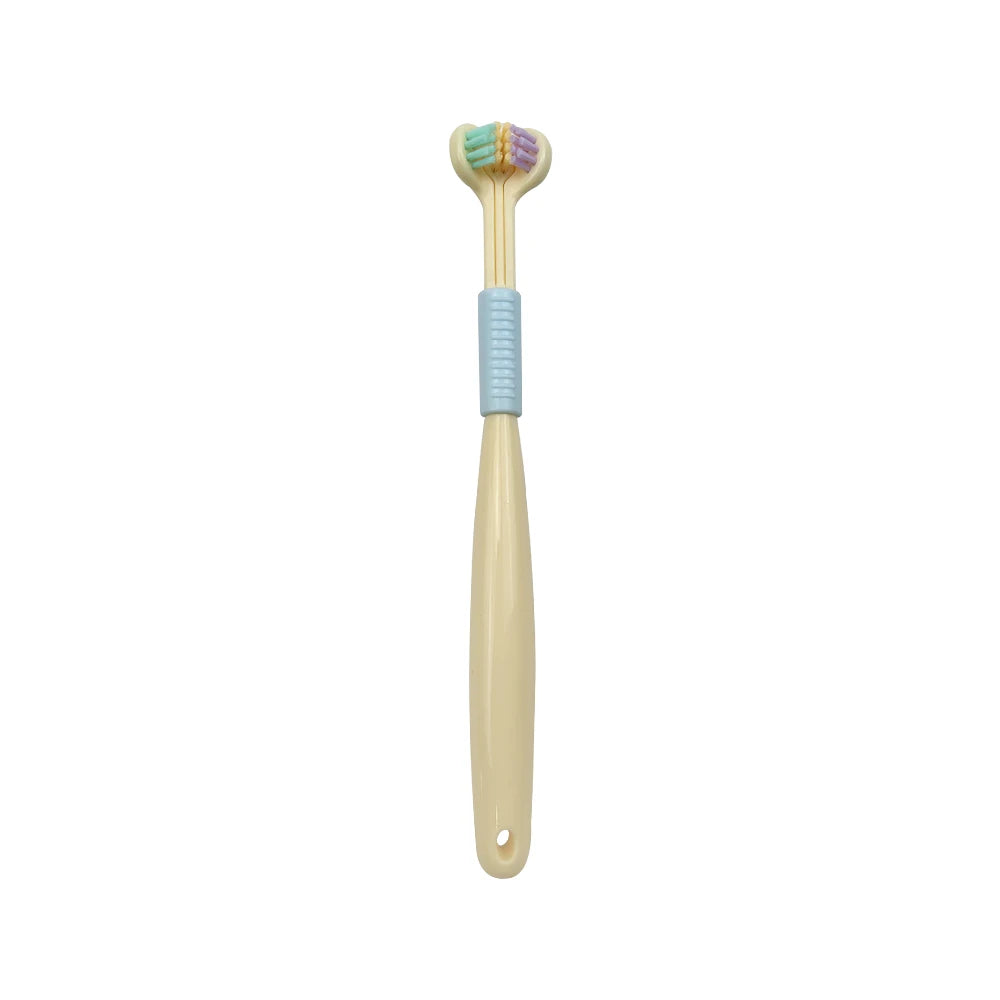 Three-Sided Toothbrush - Children Soft Bristles V-Shaped Teeth Whitening Oral Care Hygiene Tool