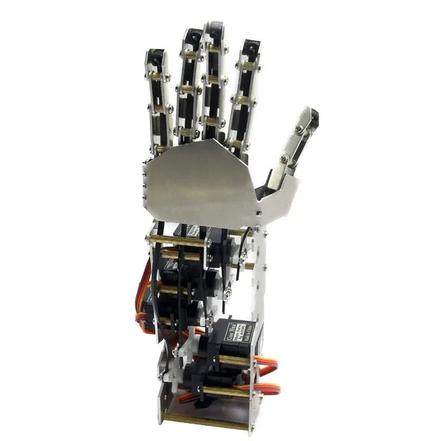 5 DOF Robotic Hand, Humanoid Metal Manipulator Arm with Servos, Left/Right Hand for Arduino, Programmable Robot Kit