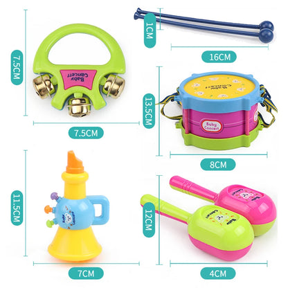 Children Hand Drumming Plastic Early Education Puzzle – Musical Instrument Toy for Parent-Child Interaction and Sound Cognition, Ideal for Developmental Play