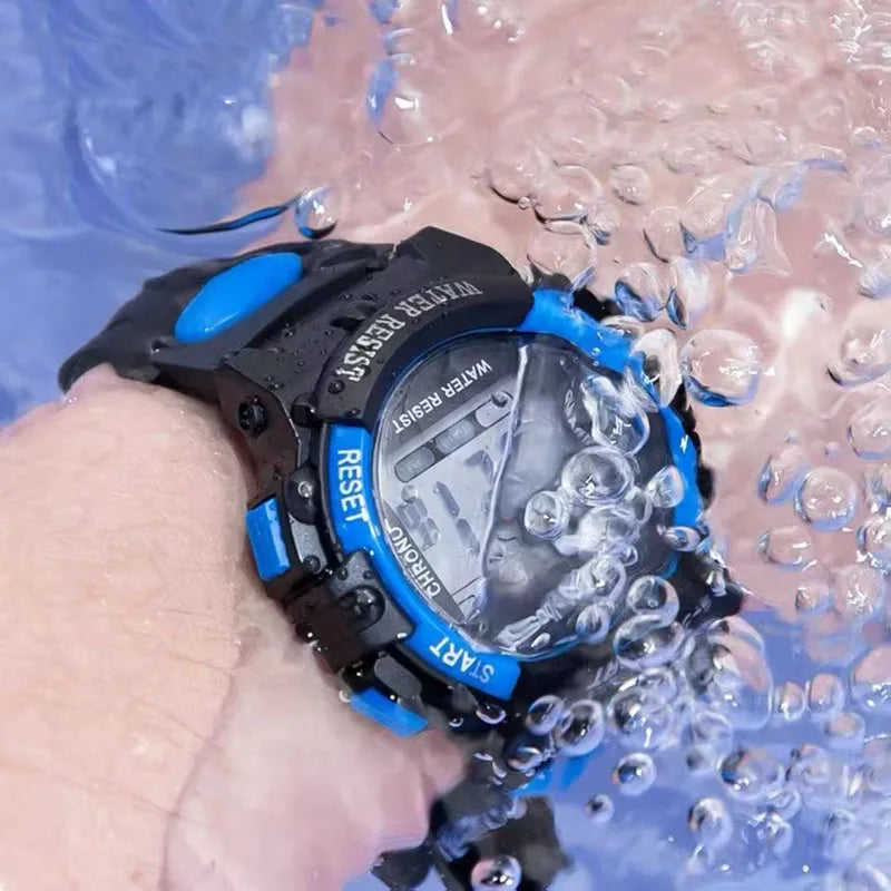 Children’s Sport Watch Silicone Strap Waterproof LED Digital Watch for Kids Students Girls and Boys Wristwatch