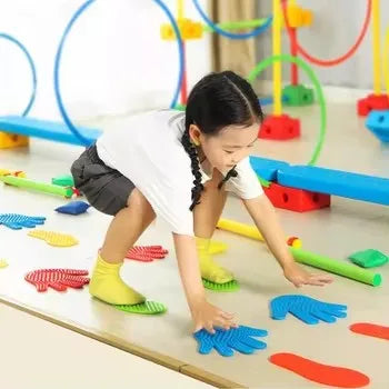 4-Pack Hand & Feet Coordination Game for Kids — Sensory Integration Crawling & Jump Activity Toy