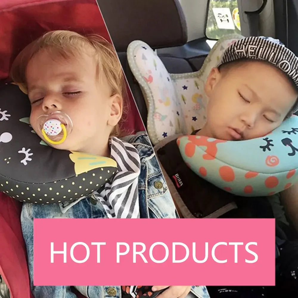Safety Neck Pillow for Kids, Car Seat Belt Shoulder Guard, Child Head Protection Sleep Cushion