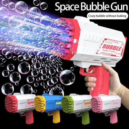 40-Hole Bubble Gun Machine with LED Lights – Automatic Bubble Blower Toy for Kids, Toddlers & Adults