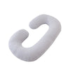 C-Shaped Pregnancy Pillow with Star Pattern – Supportive Belly and Back Pillow for Side Sleeping, Solid Color Maternity Pillow