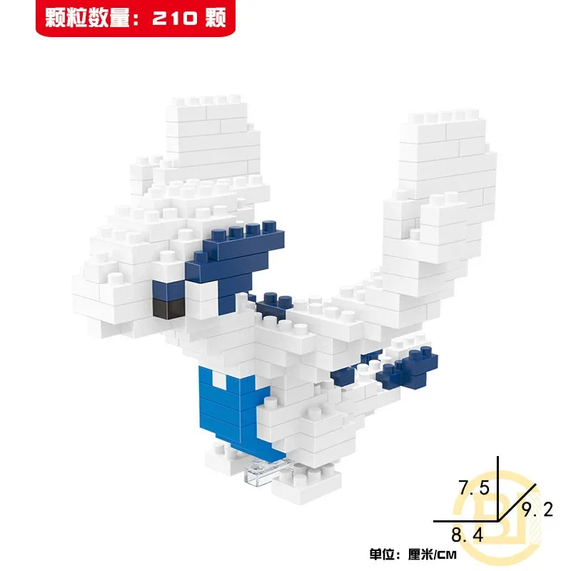 DIY Pokemon Mini Building Blocks – Pikachu, Charizard, Eevee, Mewtwo Anime Model Toys