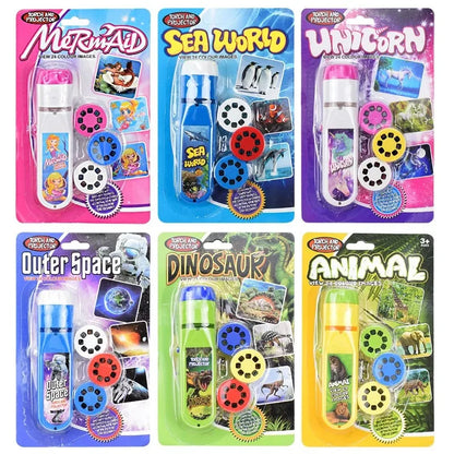 Kids Projection Flashlight Toy — Rotating 24-Image Bedtime Story Projector Light, Educational Night Light for Children