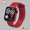 LED Digital Sports Watch for Kids Boys and Girls Football Silicone Casual Electronic Wristwatch