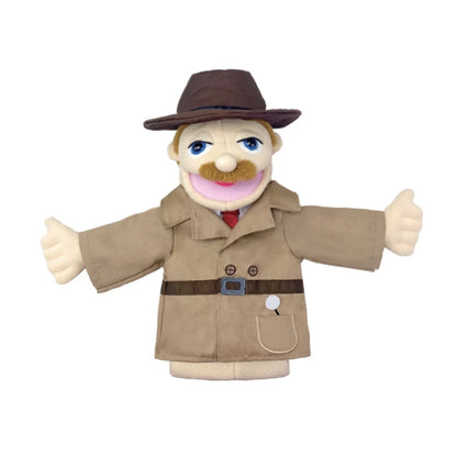 Big Plush Hand Puppets, Cartoon Doctor Police Nurse Teacher Ventriloquism Dolls