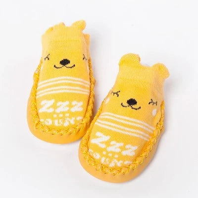 Baby Socks Slippers with Rubber Soles for Infant Newborn Children Anti-Slip Soft Sole Toddler Indoor Shoes