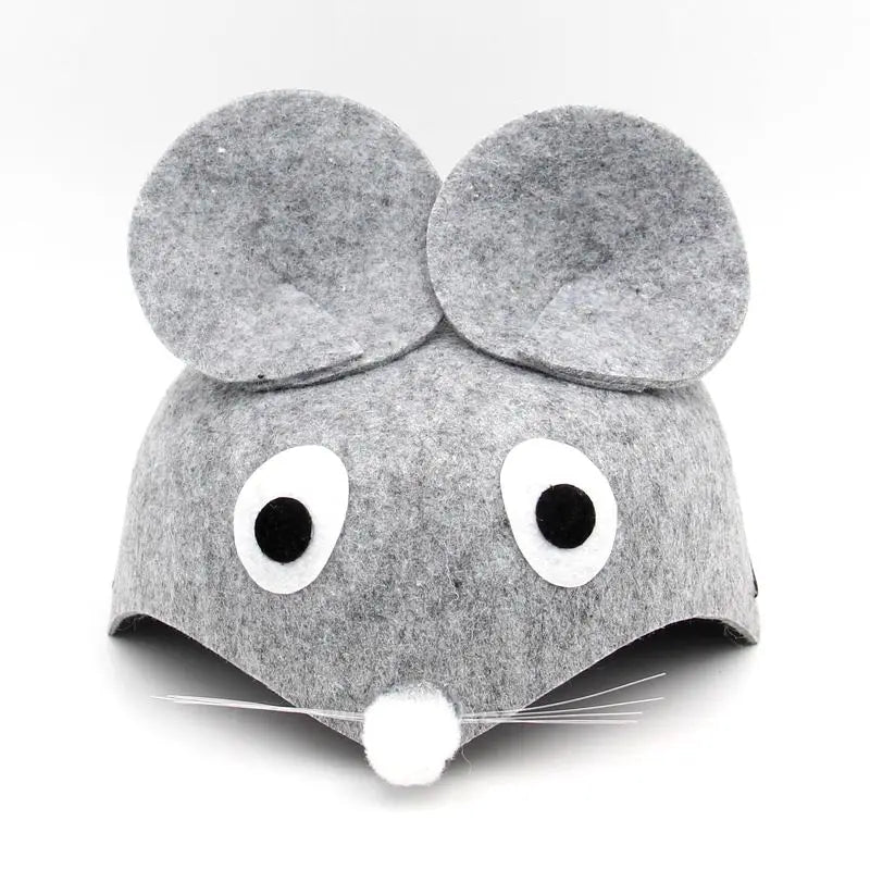 Kids Forest Animal Felt Party Hat – Duck, Bird & Rabbit Carnival Cap | Children's Day Party Costume