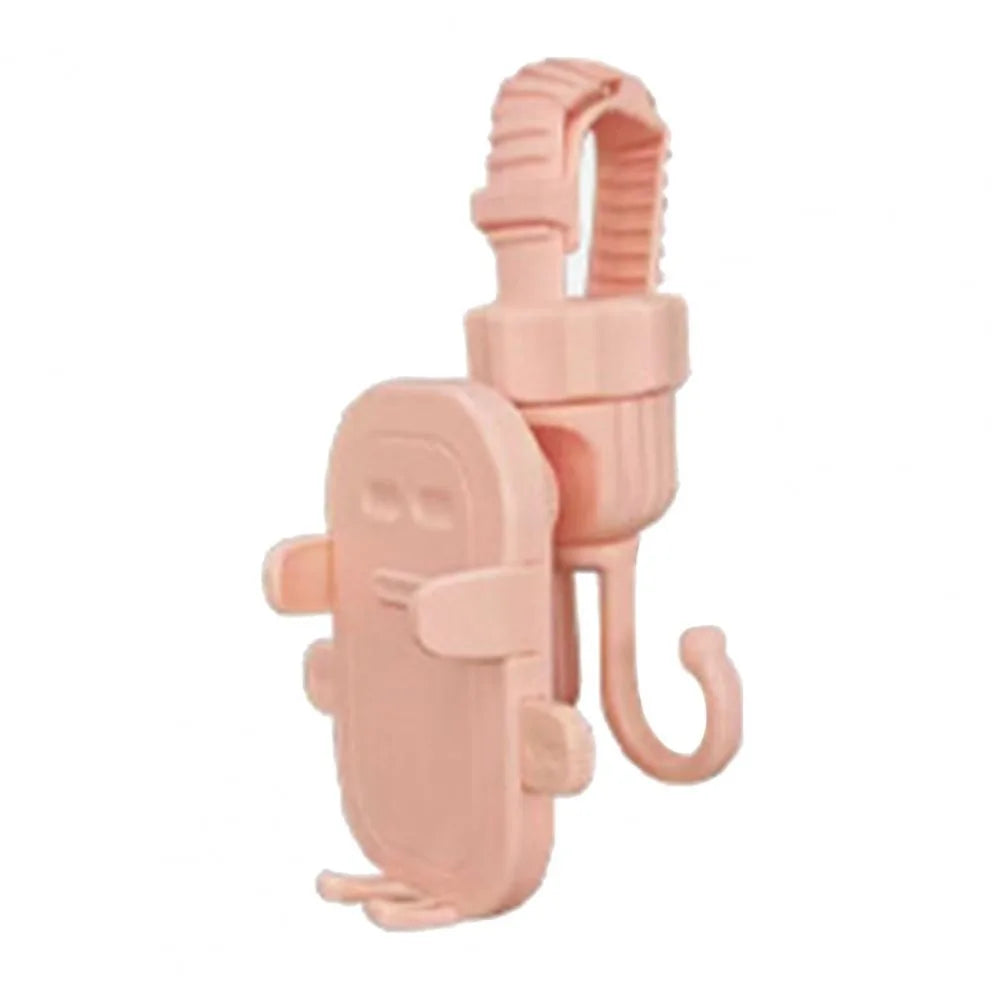2-in-1 Baby Stroller Hooks Stable Creative Bicycle Hanging Double Rotatable Multifunctional Stroller Phone Holder