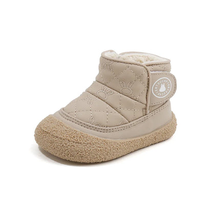 Baby Winter Boots – Cartoon Rabbit Warm Plush Non-Slip Shoes for Boys & Girls, Indoor Outdoor Toddler Walking Shoes