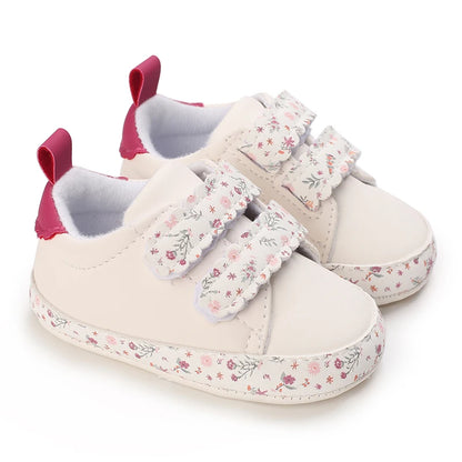 Fashion Infant Spring Shoes – Non-Slip White Soft-Soled Sneaker for Newborn Boys & Girls