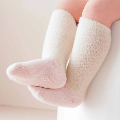 3 Pairs Winter Thick Warm Plush Baby Stockings - Super Soft Knee-High Socks for Newborns, Infants & Toddlers | Long Socks for Boys & Girls, 0-5Y