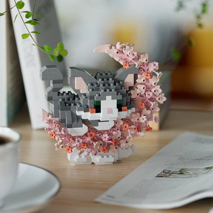 Mini Dog, Cat, Panda, and Raccoon Building Block Models – Cute Pet Ornaments Toy for Kids