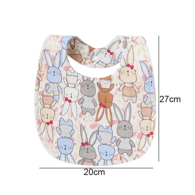 4Pcs Soft Cotton Baby Bibs – Newborn Burp Cloths & Saliva Towels for Boys & Girls - Kidzy Market