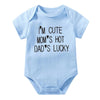 I'm Cute Mom's Hot Dad's Lucky Newborn Bodysuit Baby Girl Boy Clothes Short Sleeve Casual Jumpsuit Playsuit Rompers Outfits