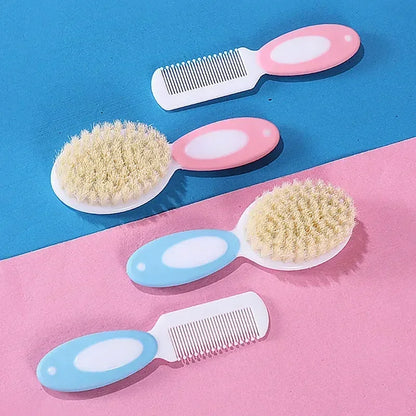 2Pcs Set Baby Care Comb - Anti-scratch Boy & Girl Hairbrush - Newborn Hair Brush, Infant Comb & Head Massager