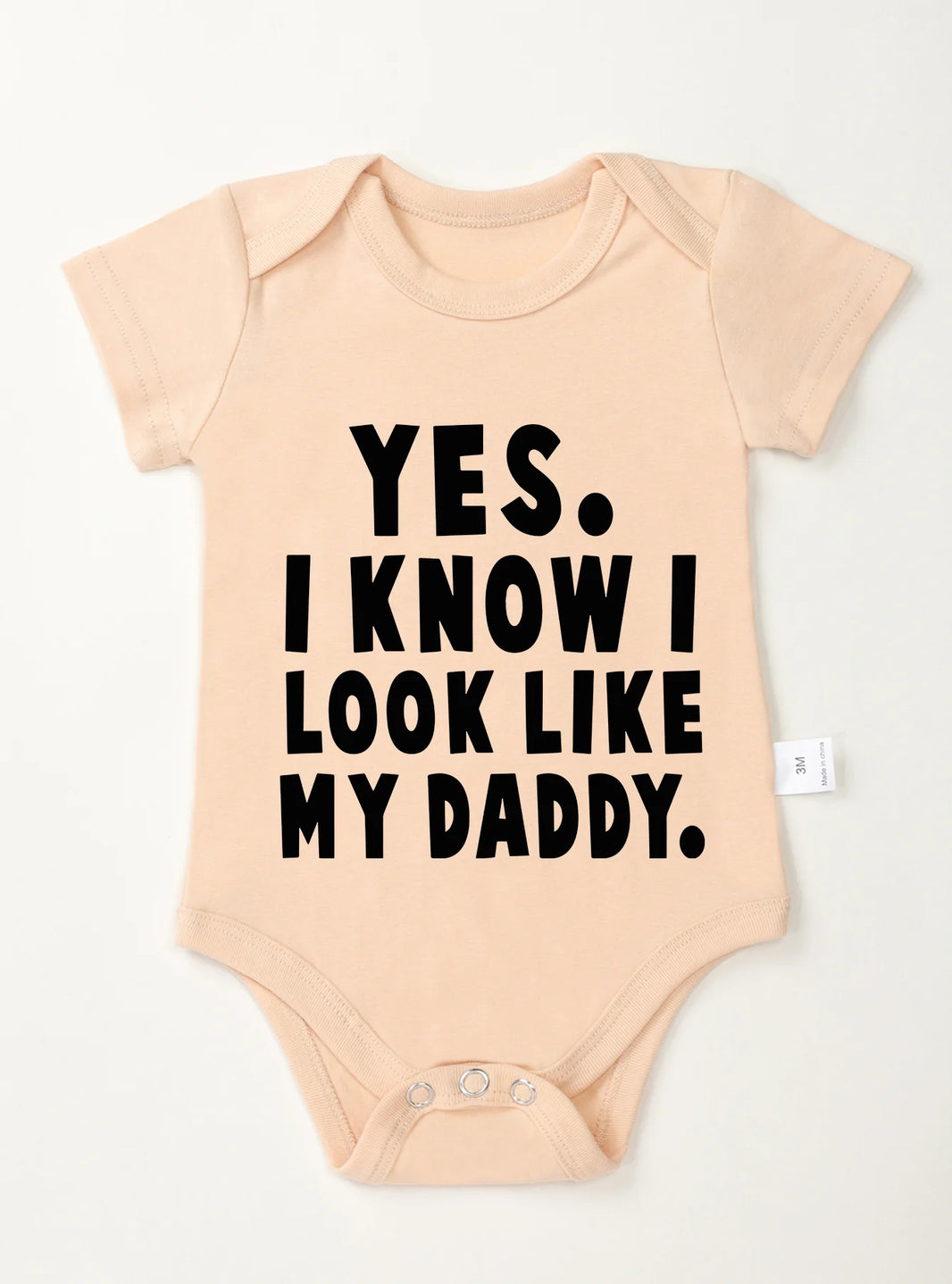 "Yes, I Know I Look Like My Daddy" Baby Romper – Short Sleeve Infant Jumpsuit – Cute Newborn & Toddler Bodysuit for Boys & Girls