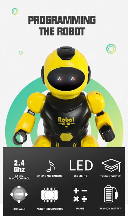 Smart Robot for Kids, Intelligent Programming Robot with Infrared Remote Control, Robotics Christmas Gift