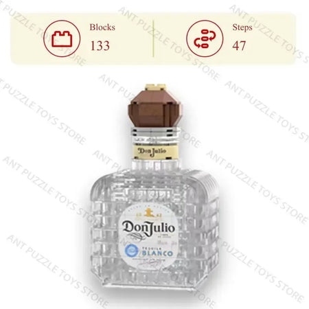Whiskey Bottle Building Block Model – Assemble Toy for Gifts and Home Decor