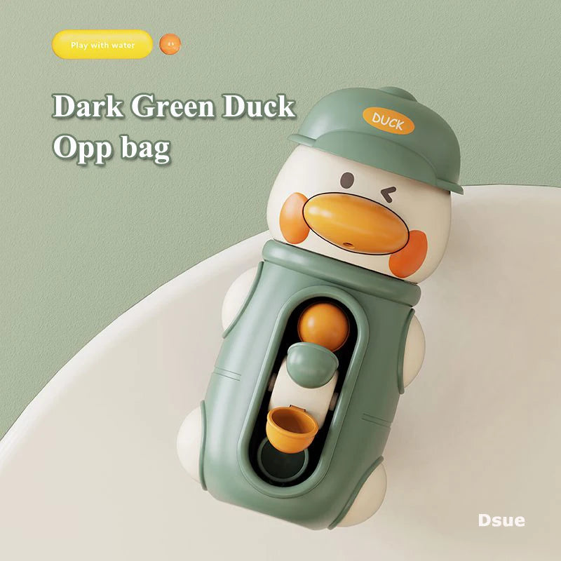 Cute Duck and Elephant Baby Bath Toy – Water Spinner with Suction Cup