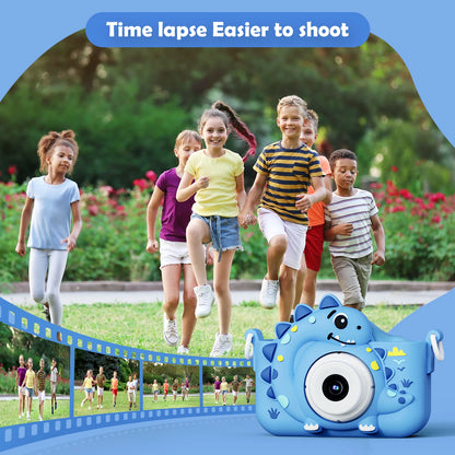 Mini Kids Digital Camera with 32GB Card, Educational Toy, 1080P HD Video for Baby Birthday Gift